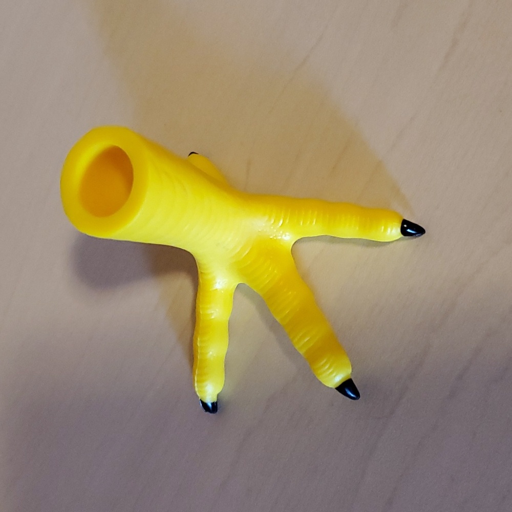 Archie McPhee Yellow Chicken Foot Finger Puppet